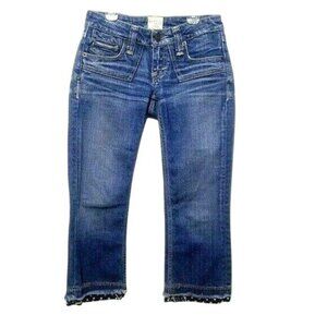 Size 25 Taverniti So Kylie Crop Blue Denim Jeans P